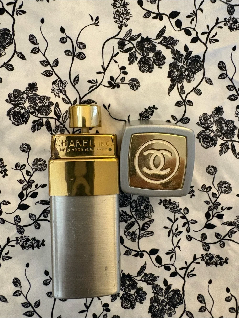 CHANEL EMPTY Gold and Silver Luxe Bath & Body Bottle